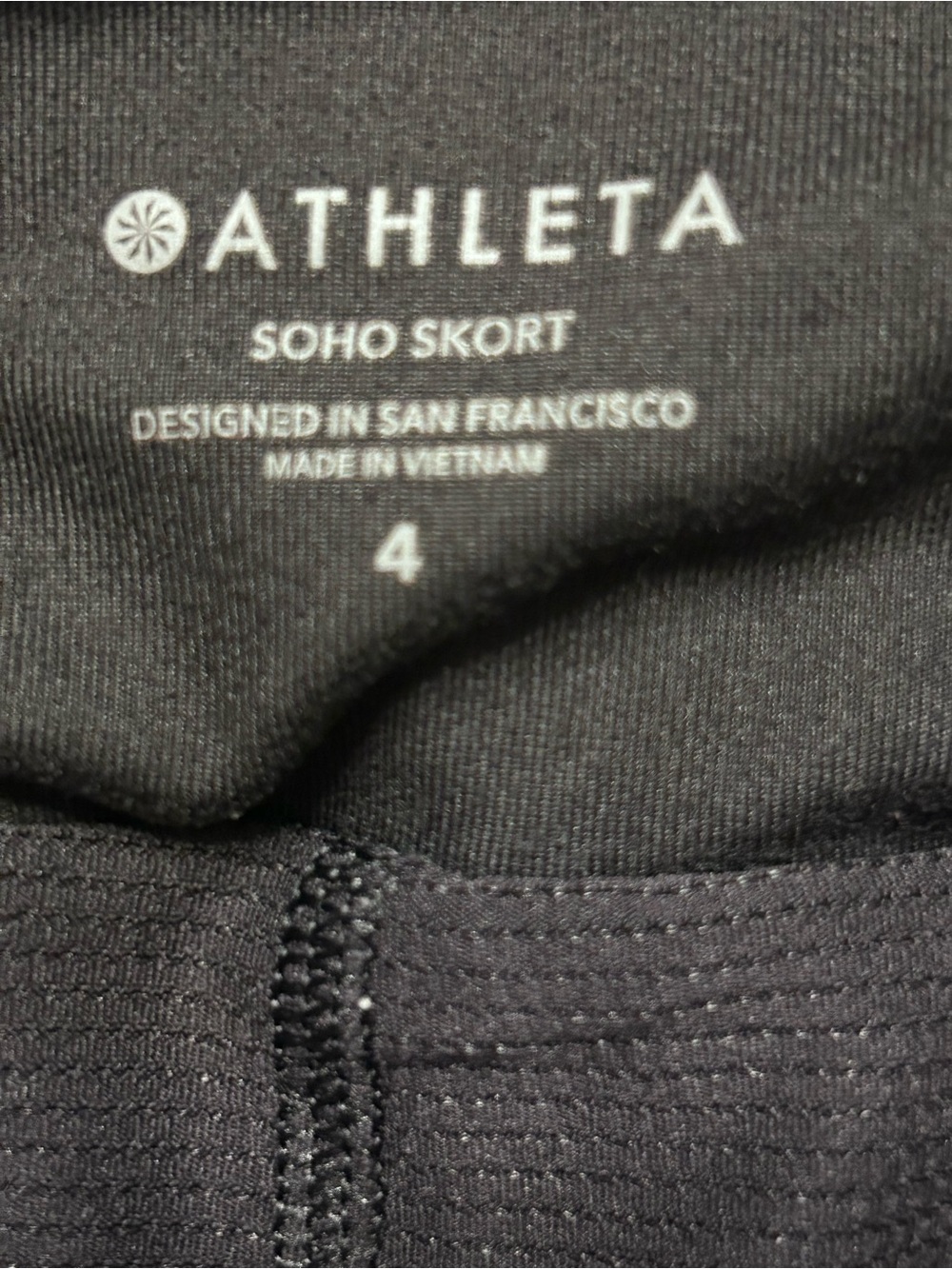 Athleta Soho Skort Black Athletic Golf Casual Hiking Skirt Size 4 Stretch - Picture 9 of 10